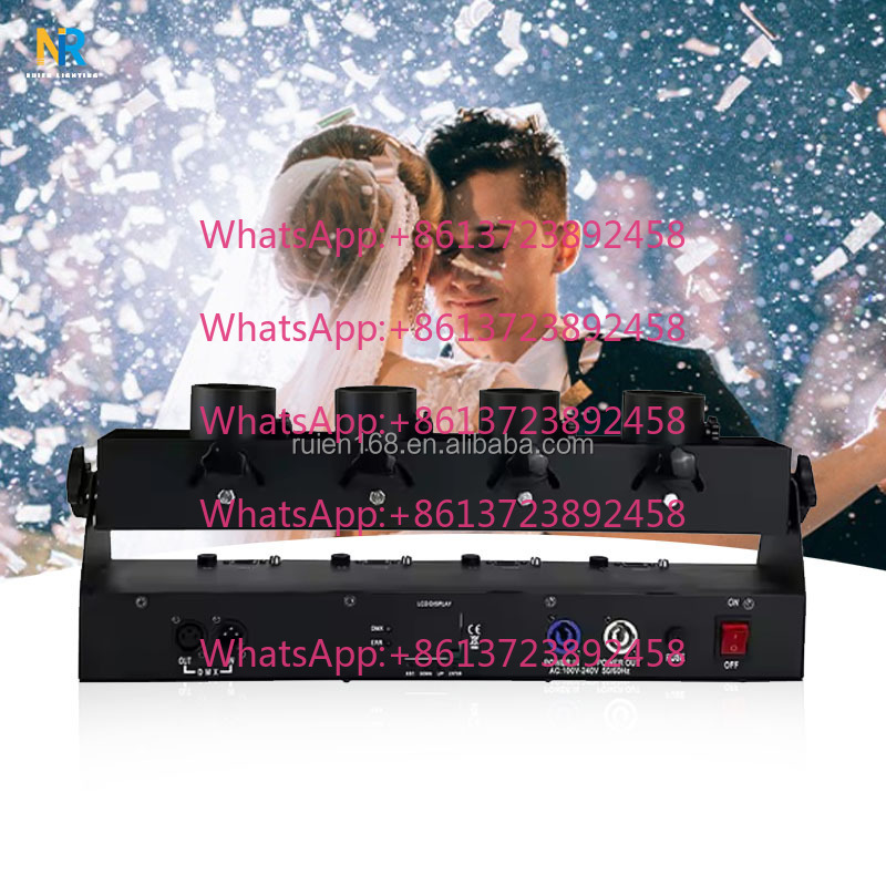 Confetti Cannon Tube - DMX 512 Dört Tüplü Konfeti Makinesi,