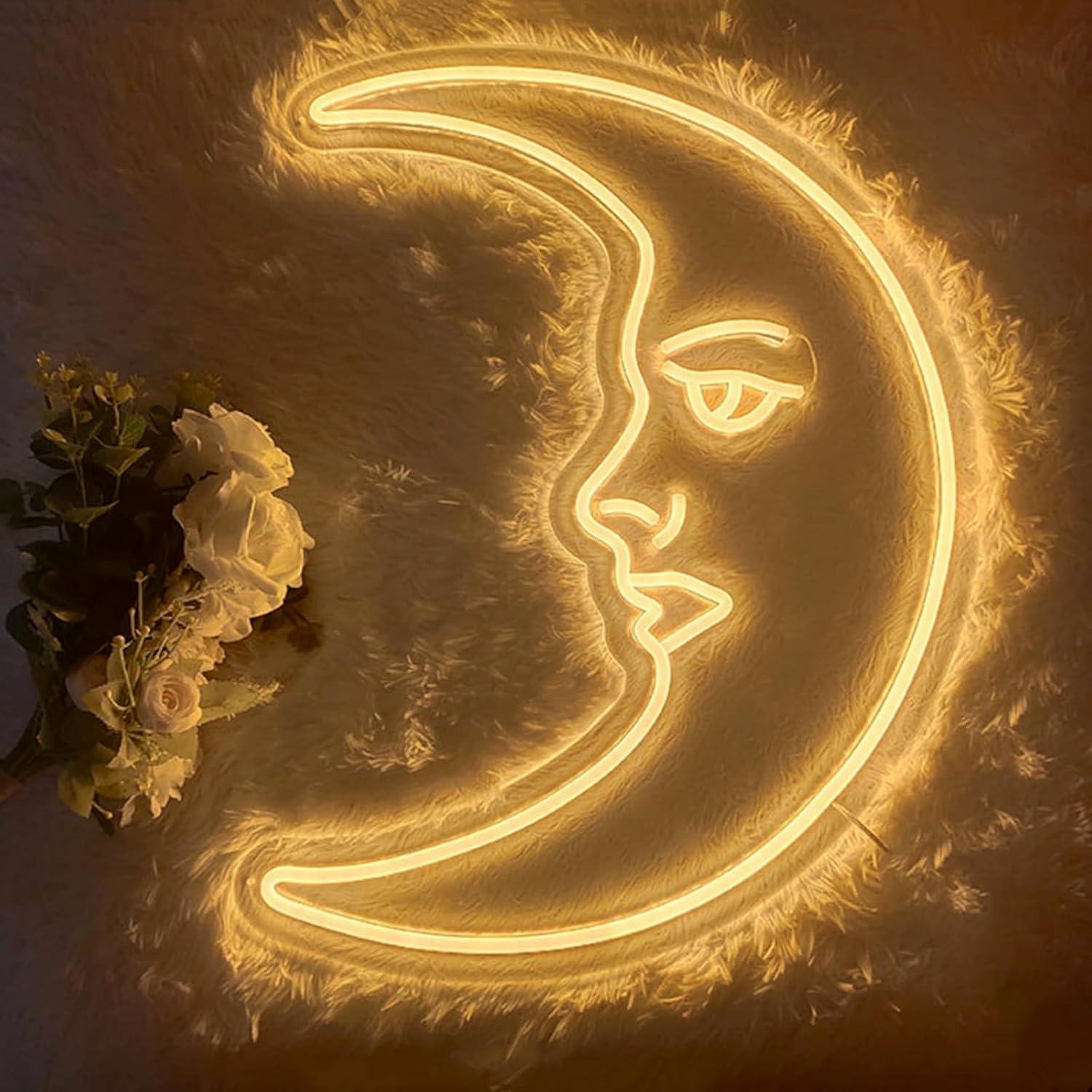 Ay Yüzü Neon Tabelası, USB ile - Neon Sign Party incelemesi ve fiyatı