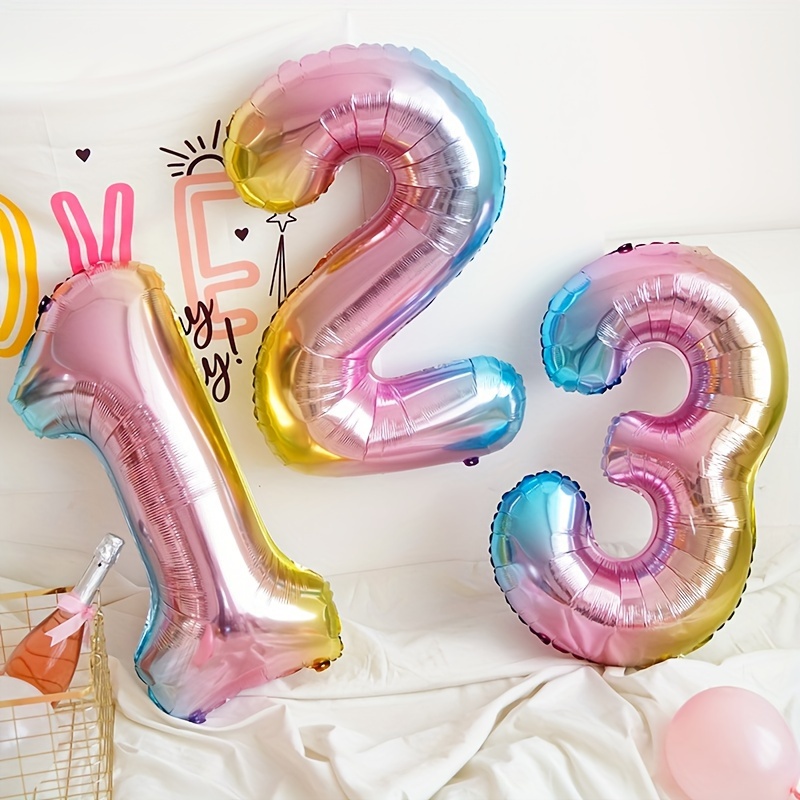 32 inç Gökkuşağı Degrade Numar - Balloon Pump Hand incelemesi ve fiyatı