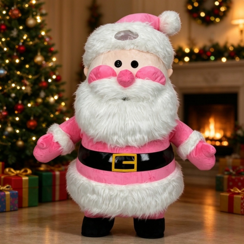 Pembe Noel Baba Şişme Kostümü, - Event Party incelemesi ve fiyatı