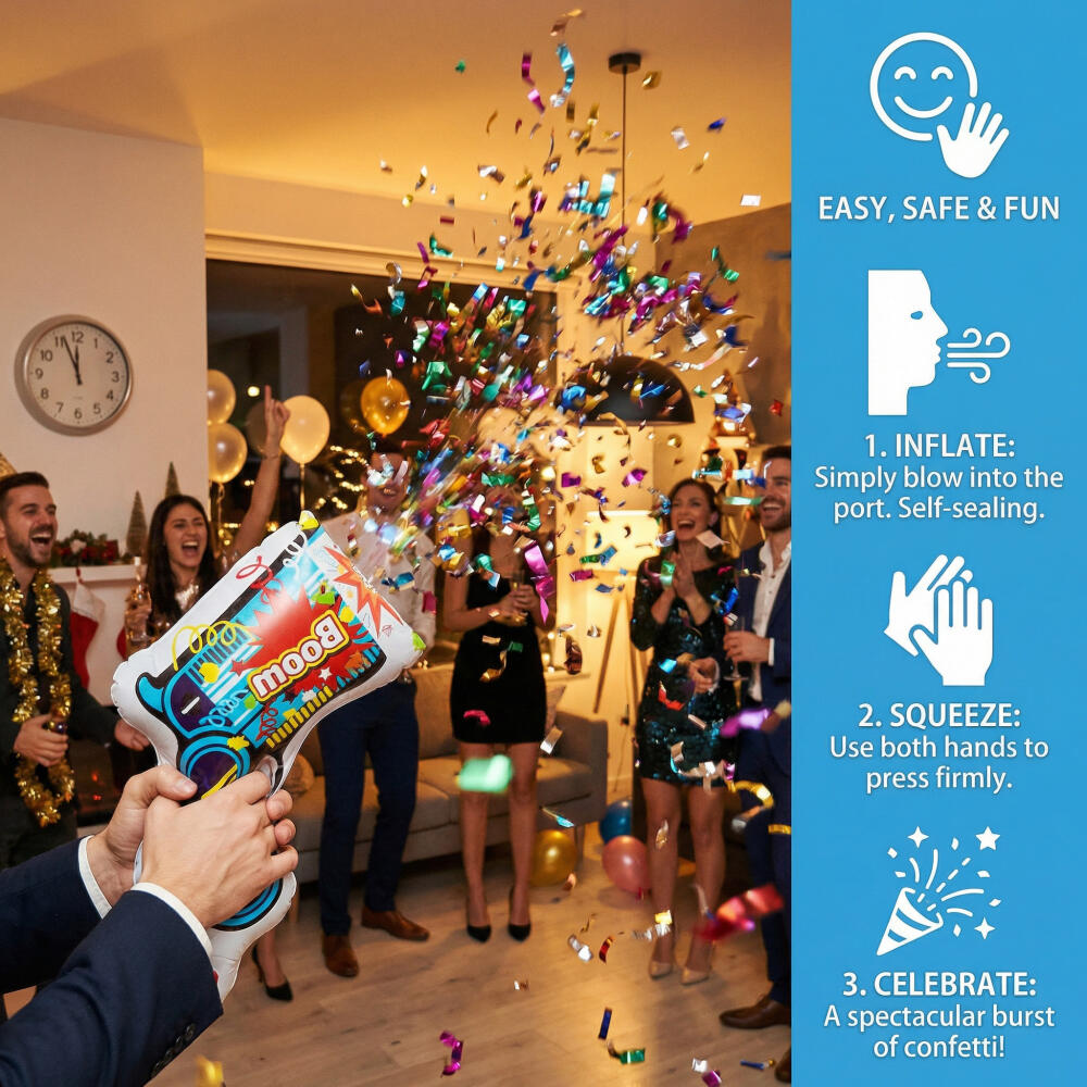 10 adet Şişme Hediye Çiçek Pat - Confetti Cannon Tube incelemesi ve fiyatı